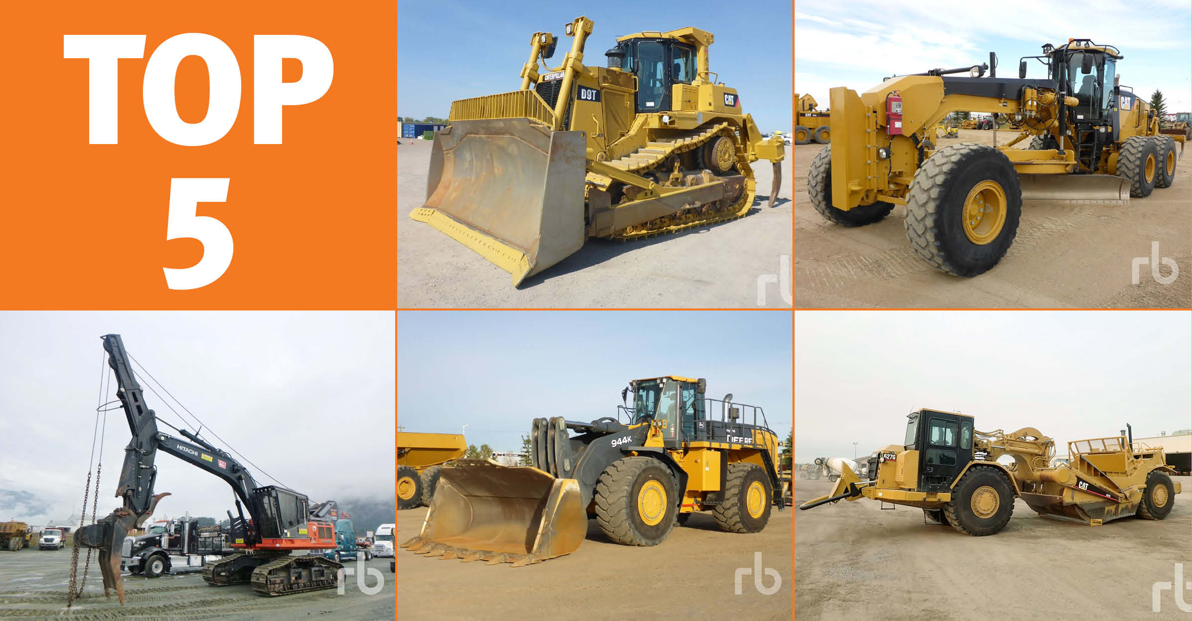 Top5 construction equipment items sold in October Ritchie Bros